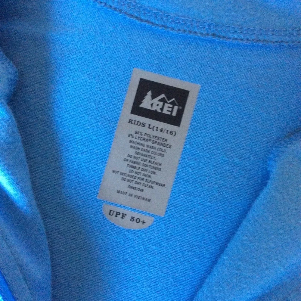 REI Youth UPF 50+ Base Layer Size L 14-16 Activewear Camp Hike Cabincore